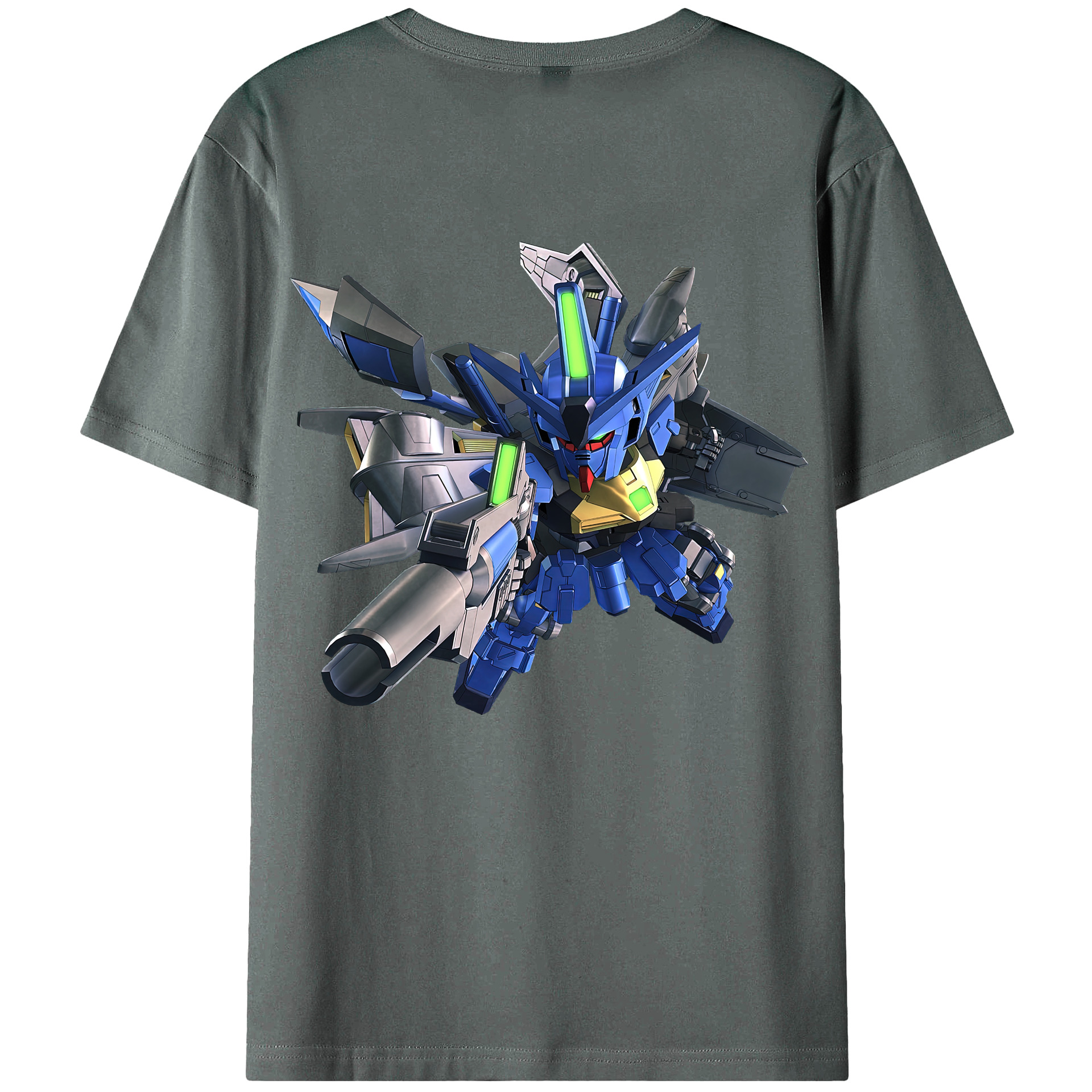 （画像用） 機動戦士ガンダム Mobile Suit Gundam 綿100％ メンズ半袖Tシャツ（バックプリント） 通気性
